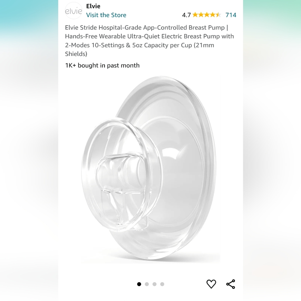 Elvie stride breast shields 21 mm 2pack